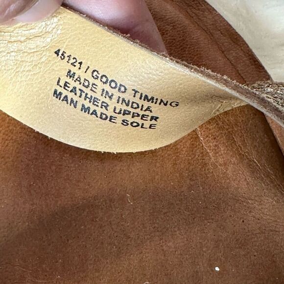 Diba True Metallic & Brown Leather Strappy Sandals Size 9.5 - Picture 6 of 13